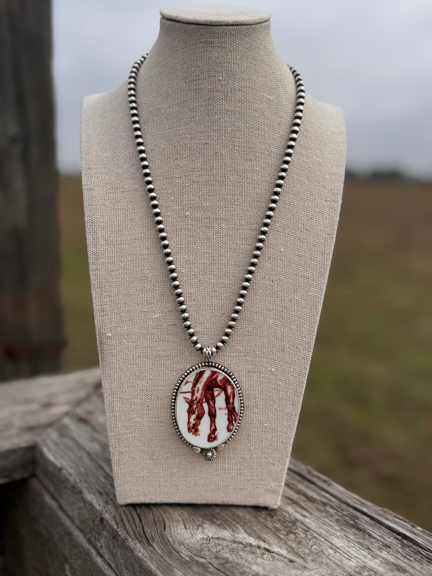 Grazing Horse pendant