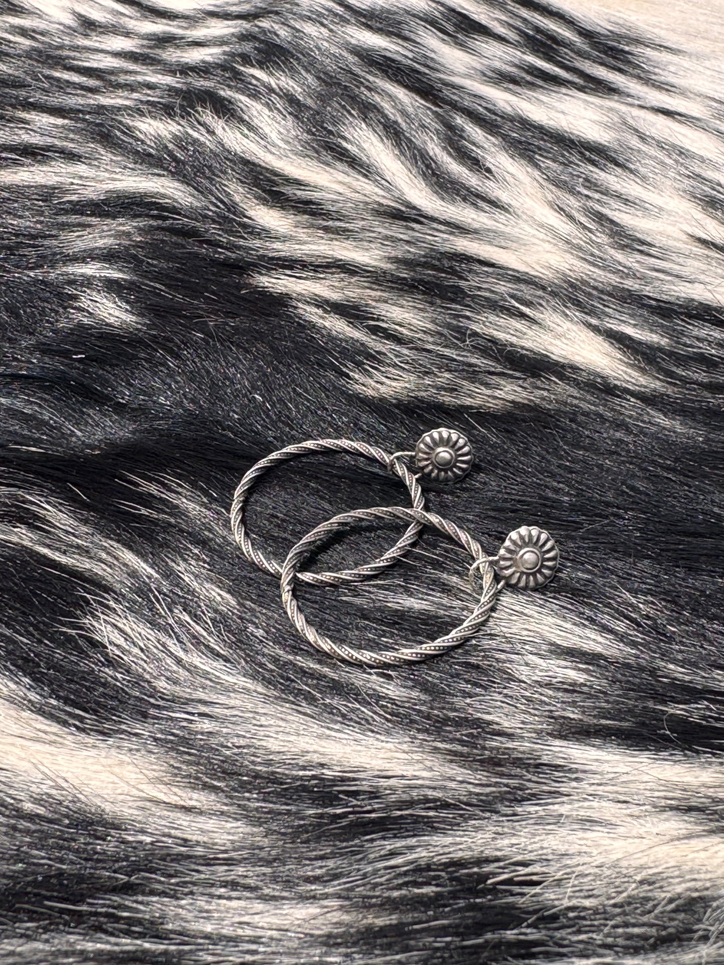 Concho Rope Dangle Hoops