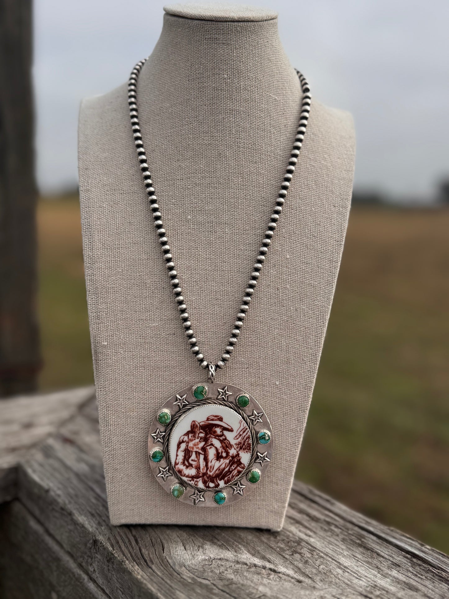 Sleepy Cowboy pendant