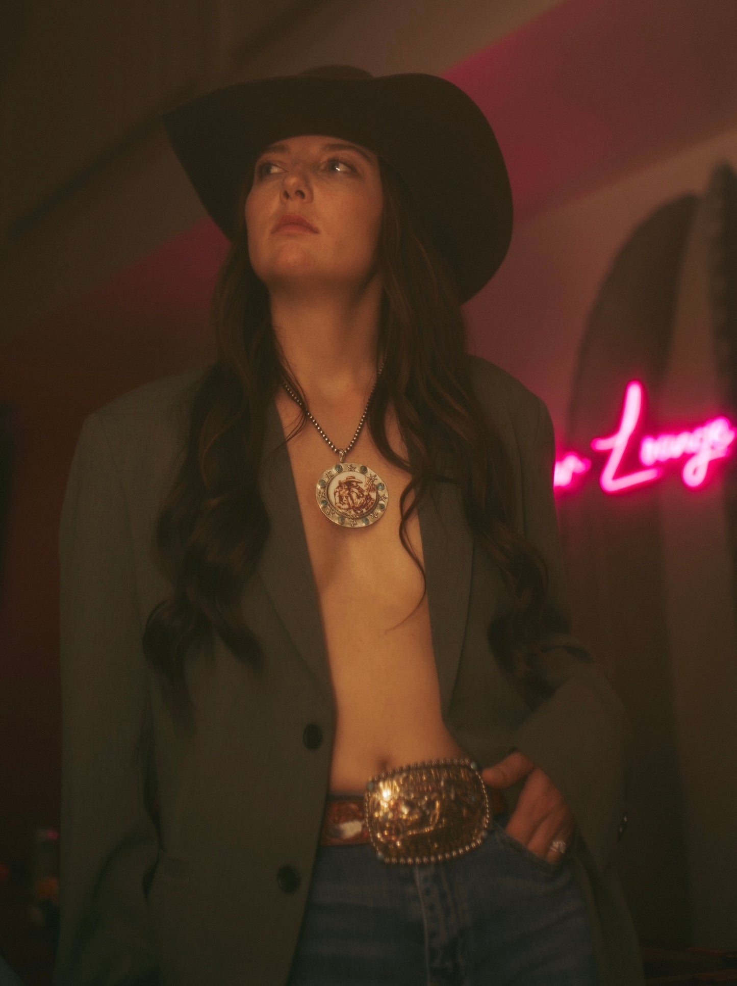 Sleepy Cowboy pendant