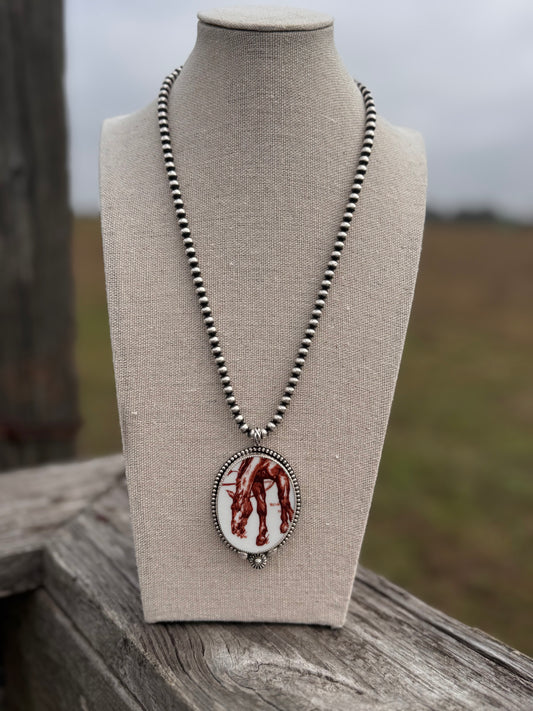 Grazing Horse pendant
