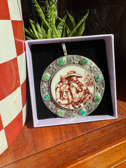 Sleepy Cowboy pendant