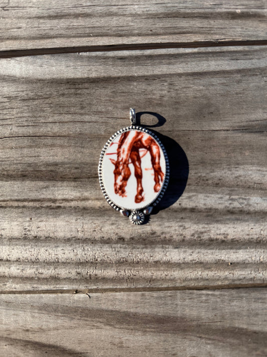 Grazing Horse pendant