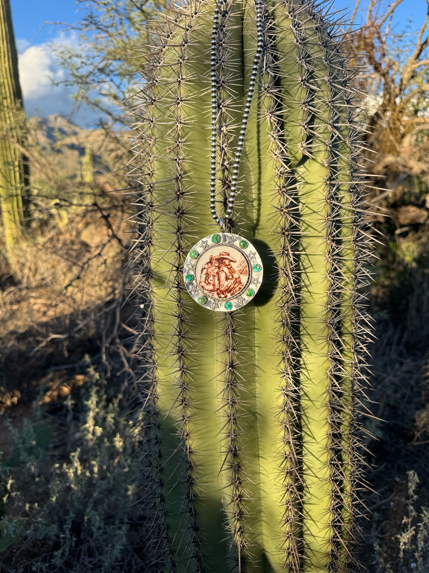 Sleepy Cowboy pendant